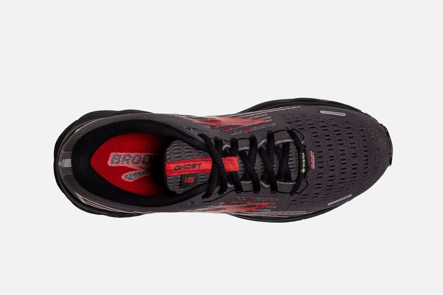 Brooks Israel Ghost 13 GTX Road Running Shoes Mens - Black/Red - CPJ-584701